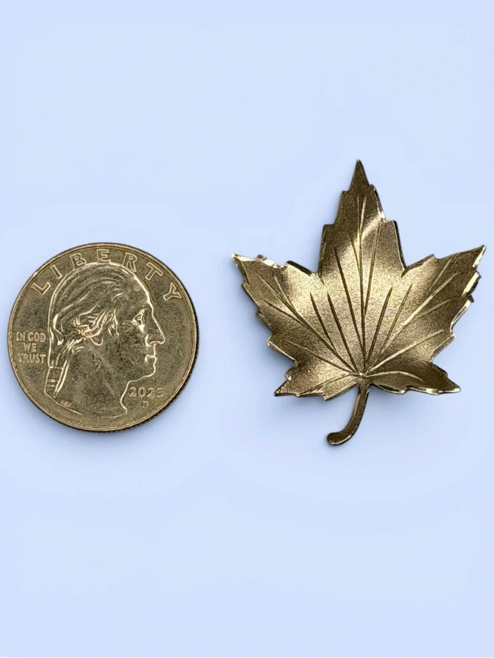 VTG Estate Sterling Silver Maple‎ Leaf Brooch Pin Nature Botanical Canada Marked